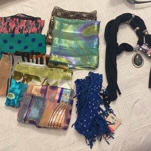 Lovely scarves, variety of styles most gently loved a couple new ones (OL)